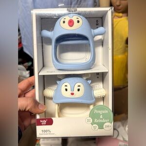 Blue Penguin Baby Teether Set